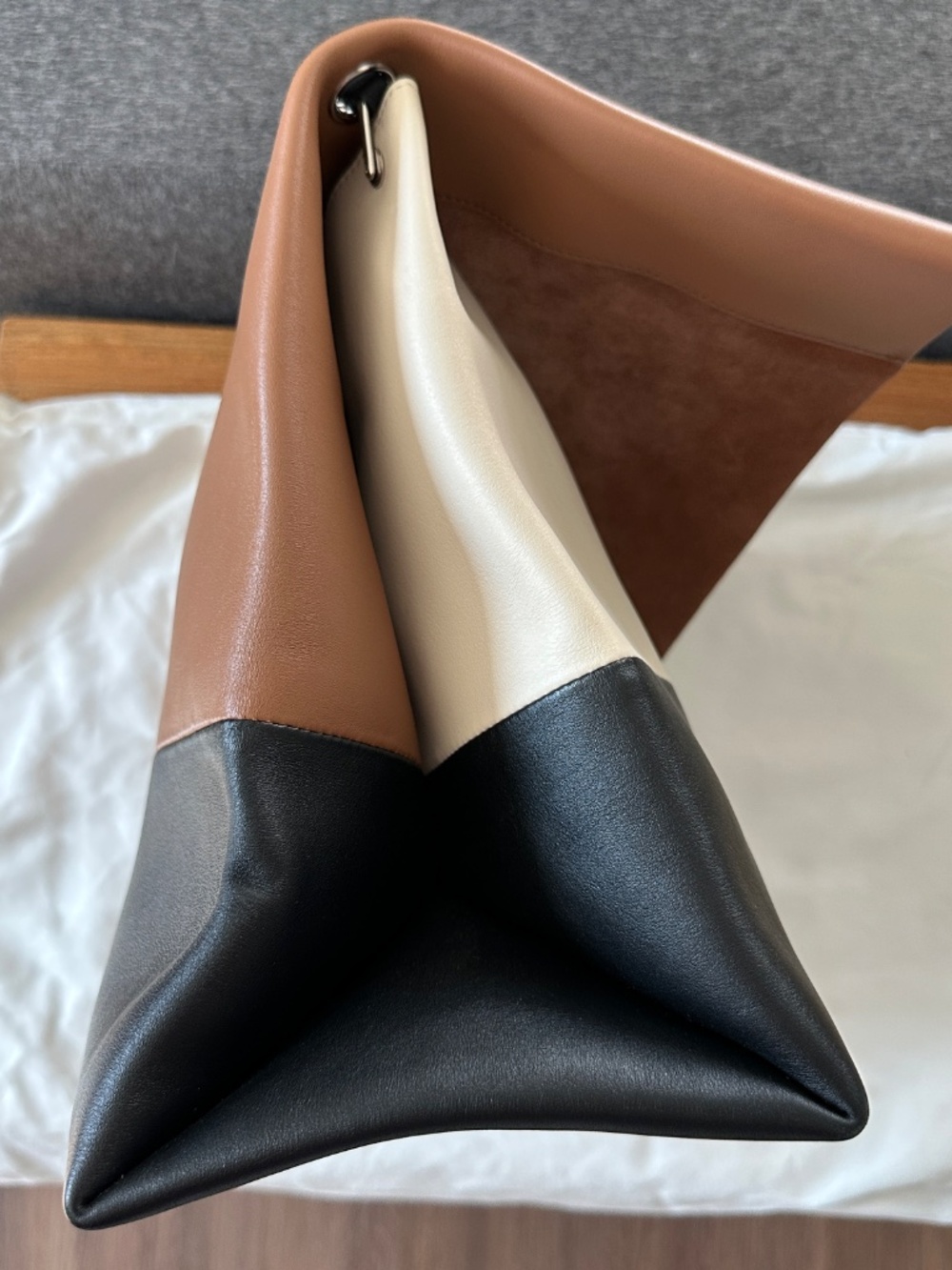 Céline All Soft leather tote 2013 Phoebe Philo brown black cream PRISTINE - Picture 6 of 15